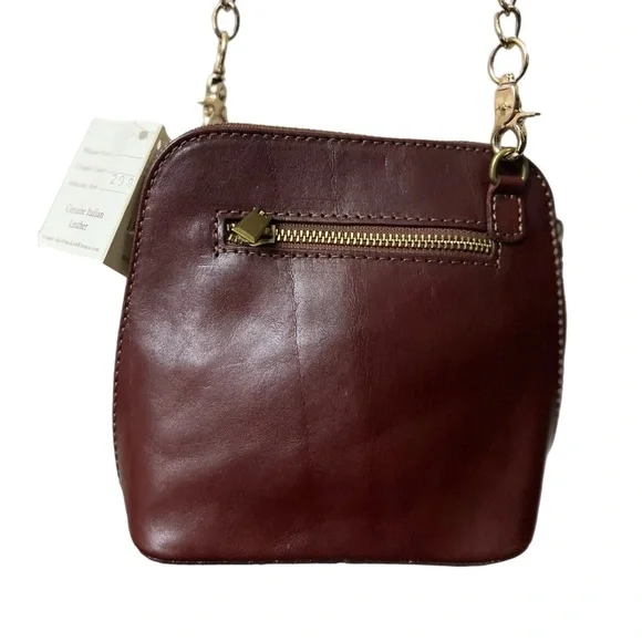 I MEDICI FIRENZE RARE NWT BURGUNDY LEATHER BAG - Made in Italy - Picture 2 of 11